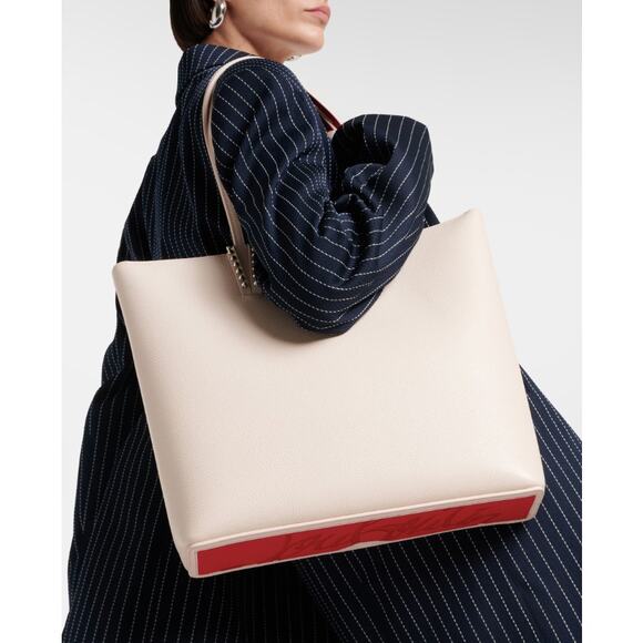 NEW! CHRISTIAN LOUBOUTIN LEATHER ZIP SHOULDER TOTE BAG PURSE NWT AUTHENTIC! - Picture 1 of 9